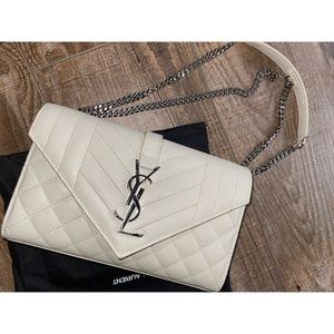 Monogram Ysl Envelope Small Chain Shoulder Bag